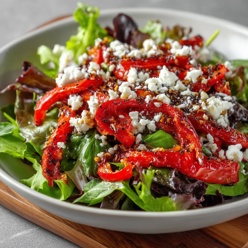 Salad con tomate rojo y queso de cabra.