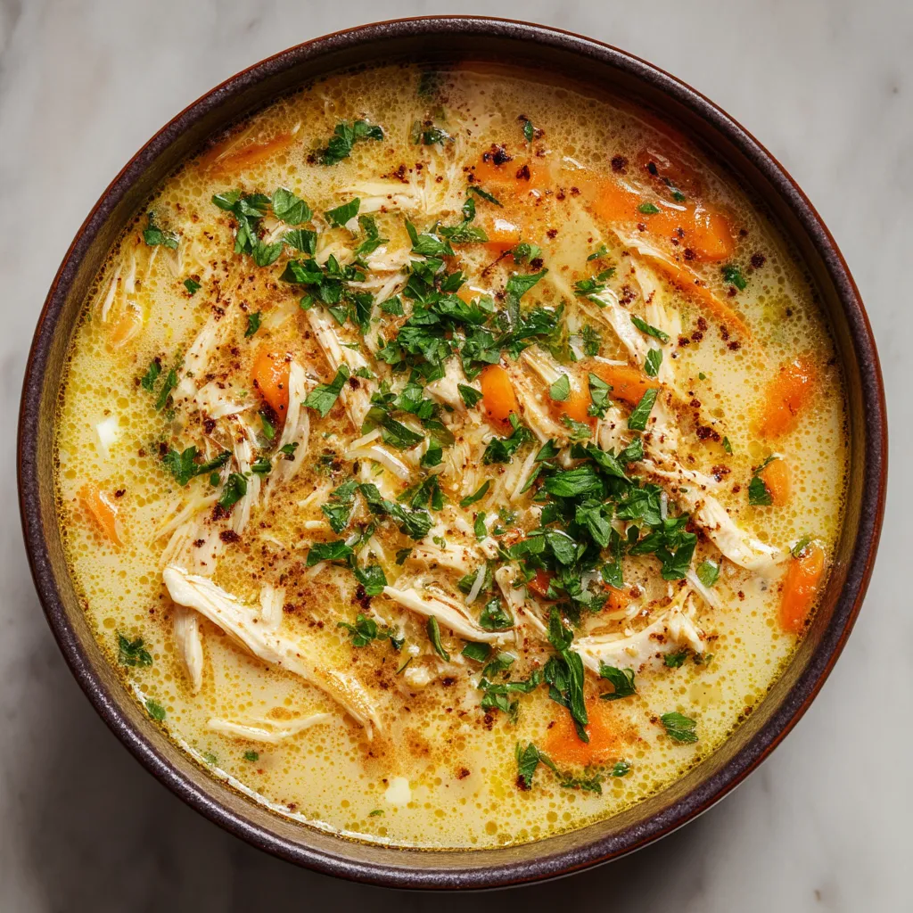 Un bol de sopa con carne y verduras.