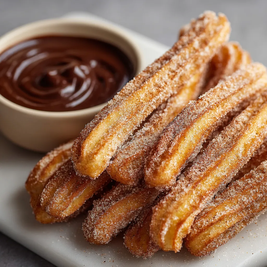 Churros con chocolate.