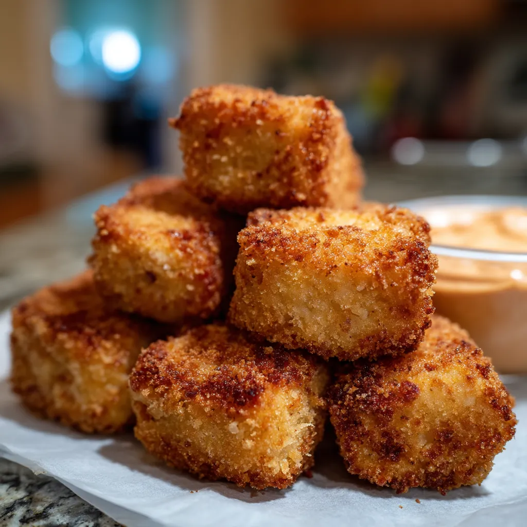 Croquetas de jamón con aioli de pimentón.