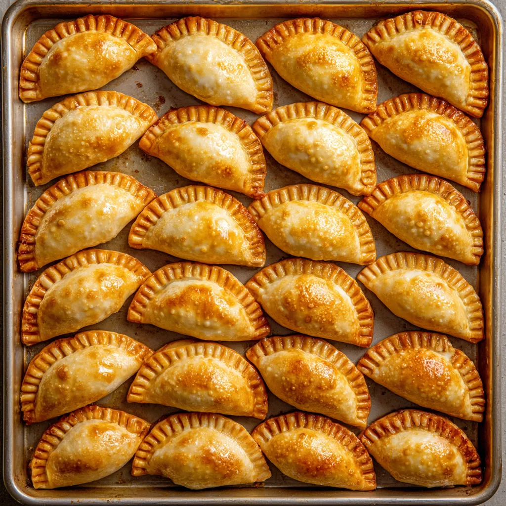 Un plato con 12 pasteles de queso.