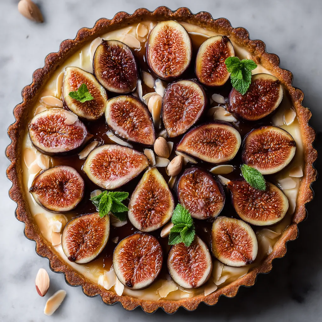 Tarta de figa y almendras frescas.