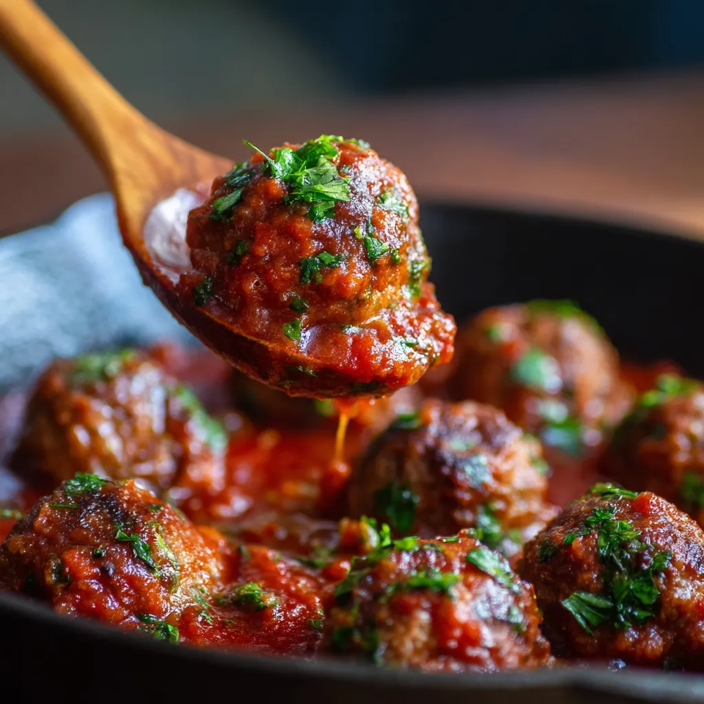 Albóndigas en salsa de tomate.