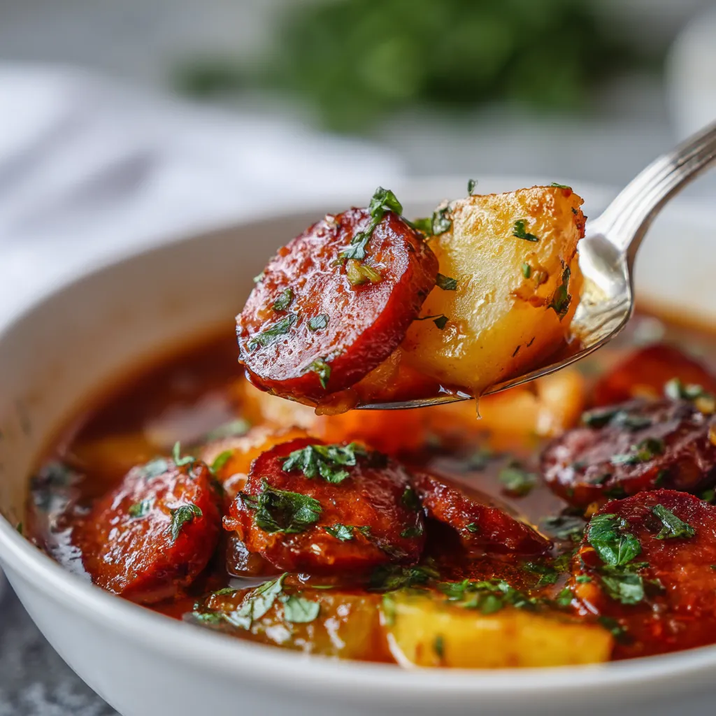 Rustic Chorizo and Potato Stew.