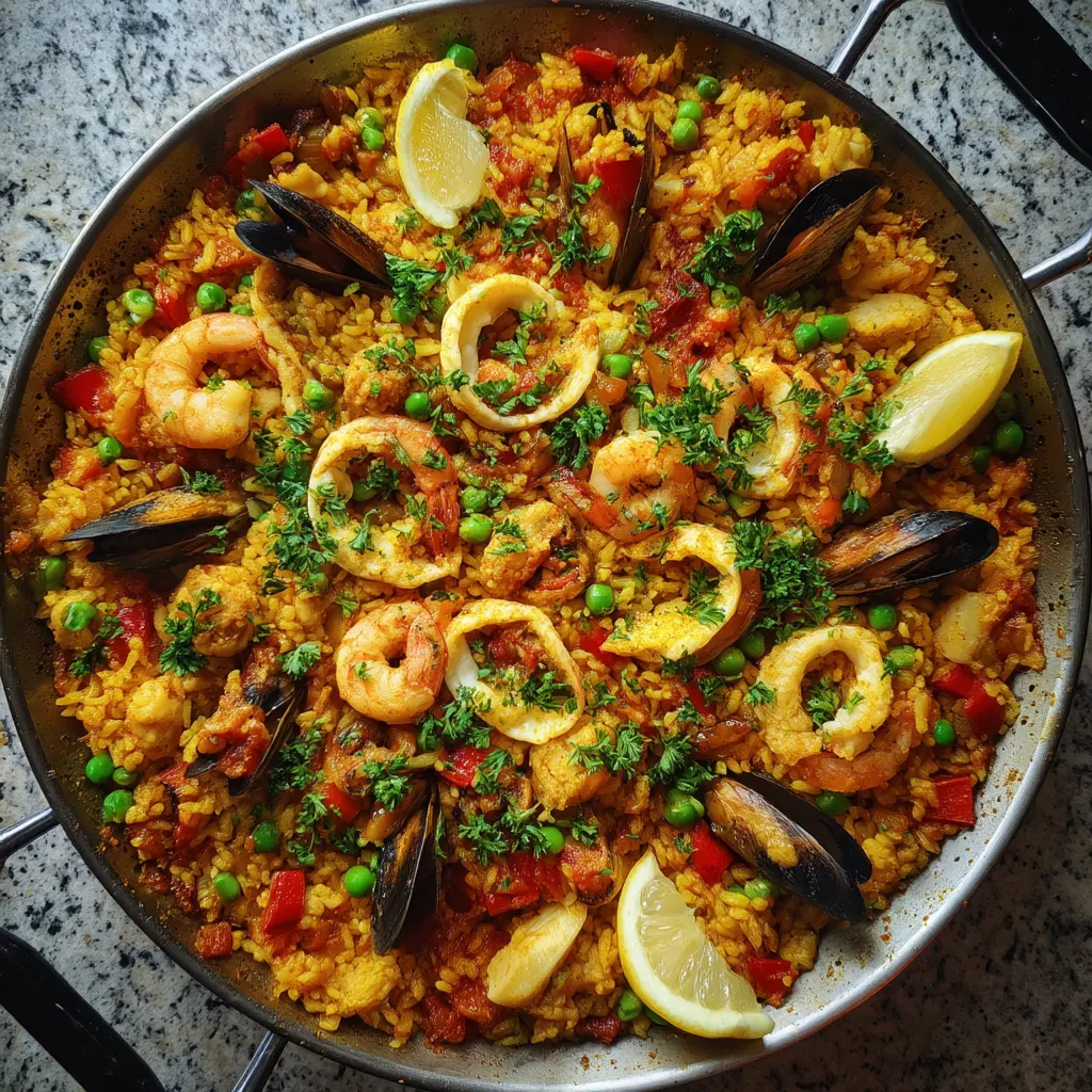 Paella Mixta for the Family Table.