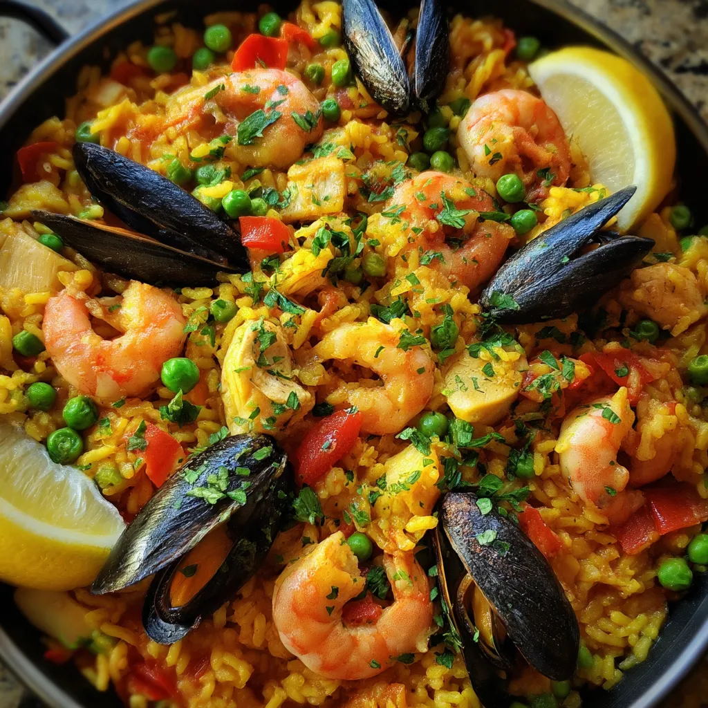 Paella Mixta for the Family Table.