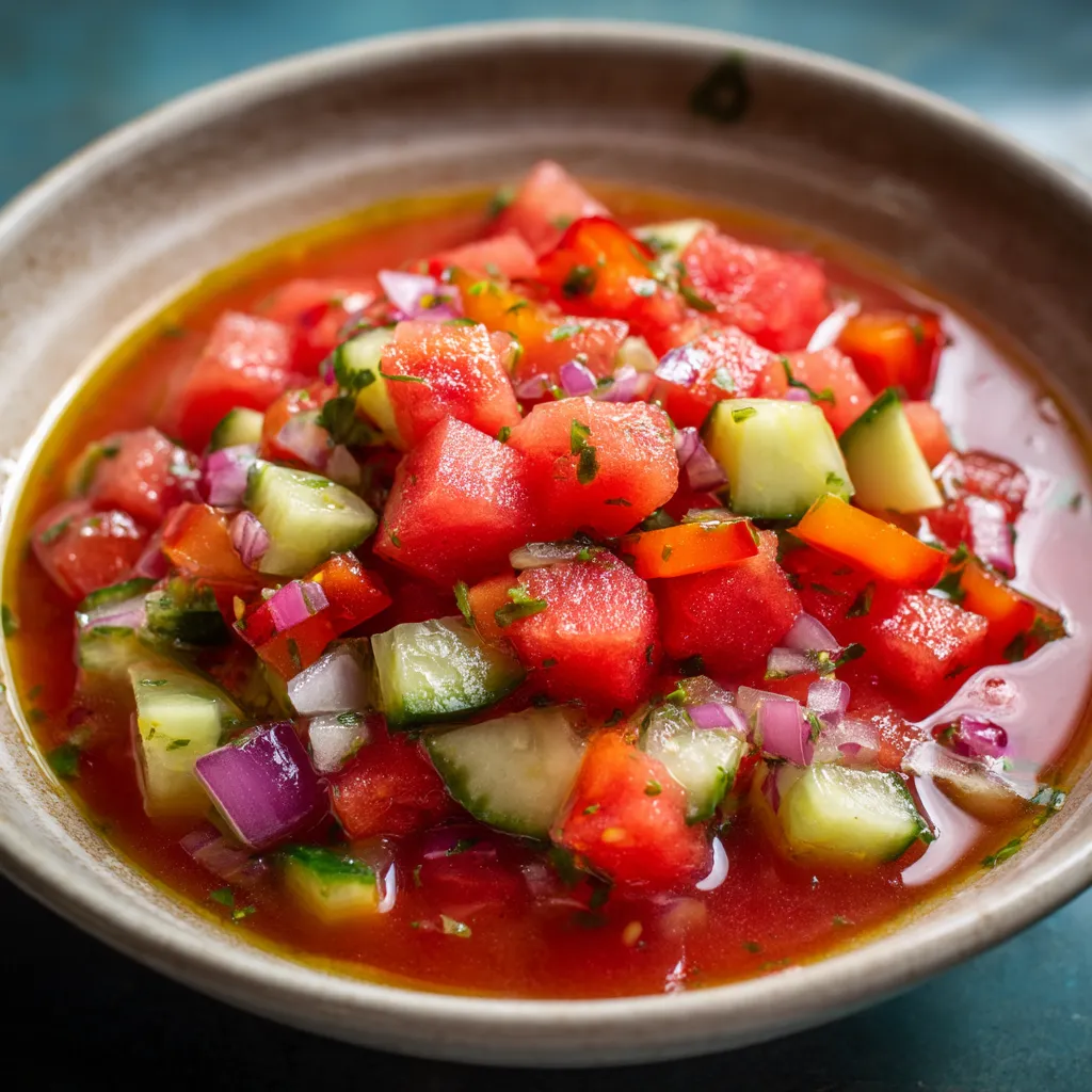 Gazpacho de Sandía y Tomate.