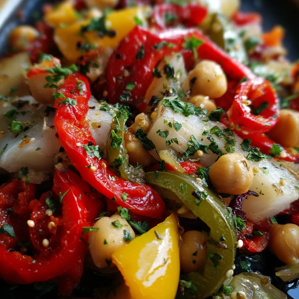 Empedrat de Bacalao con Pimientos Asados.