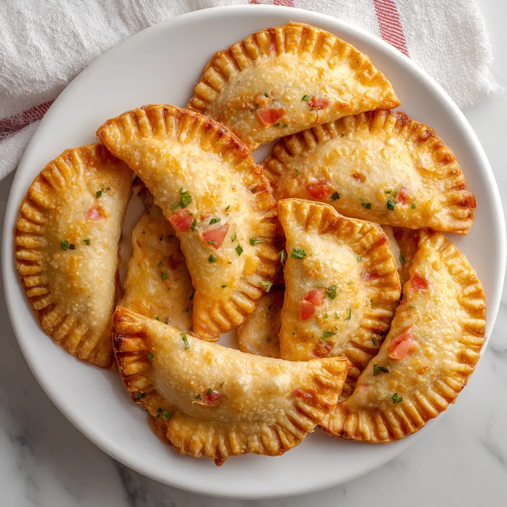 Un plato con empanadillas de atún.