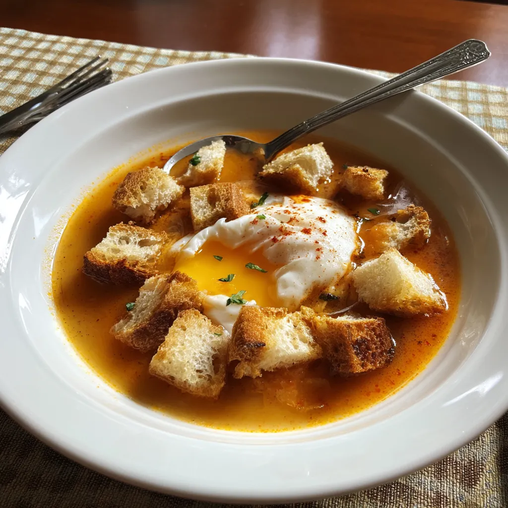 Plato de revuelto con patatas y pimientos de Jaén.