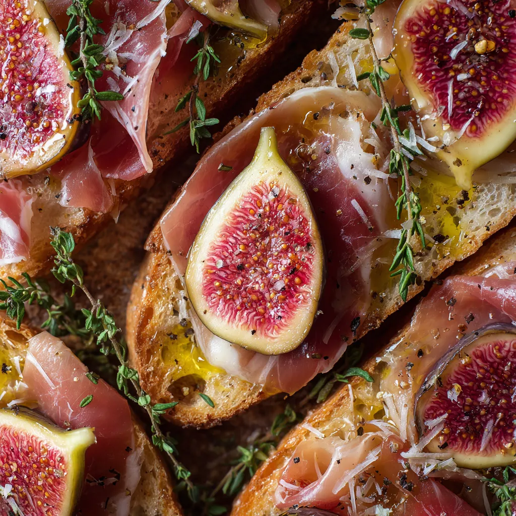 Pan de panes con figas y jamón ibérico.