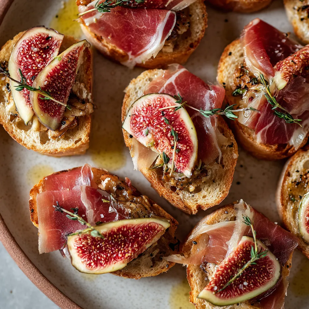 Fig and Walnut Bread with Iberian Ham.