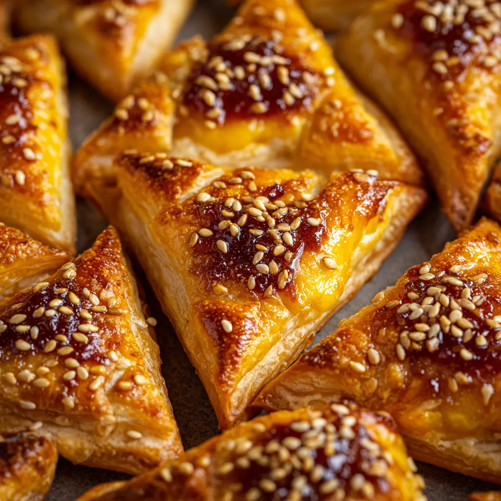 Manchego cheese and fig jam bites.