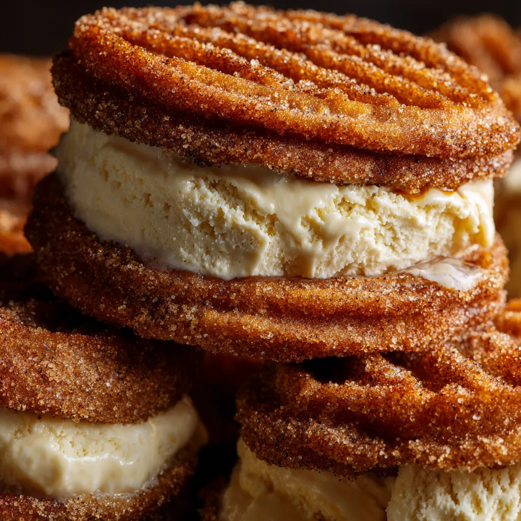 Churro Ice Cream Sandwiches.