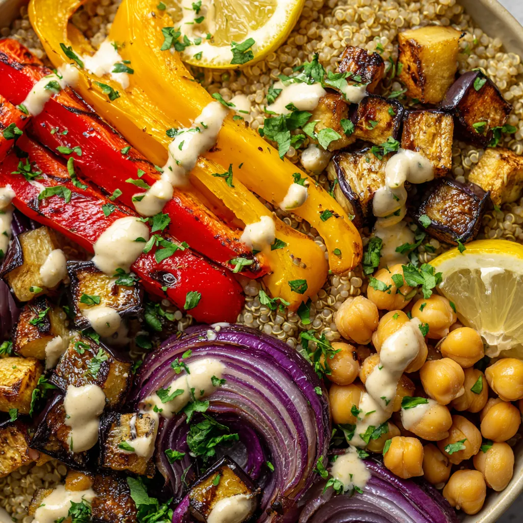 Escalivada Rainbow Buddha Bowl.