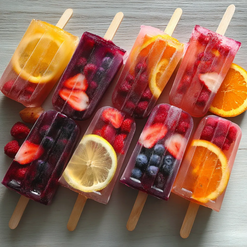 Paletas de frutas congeladas.