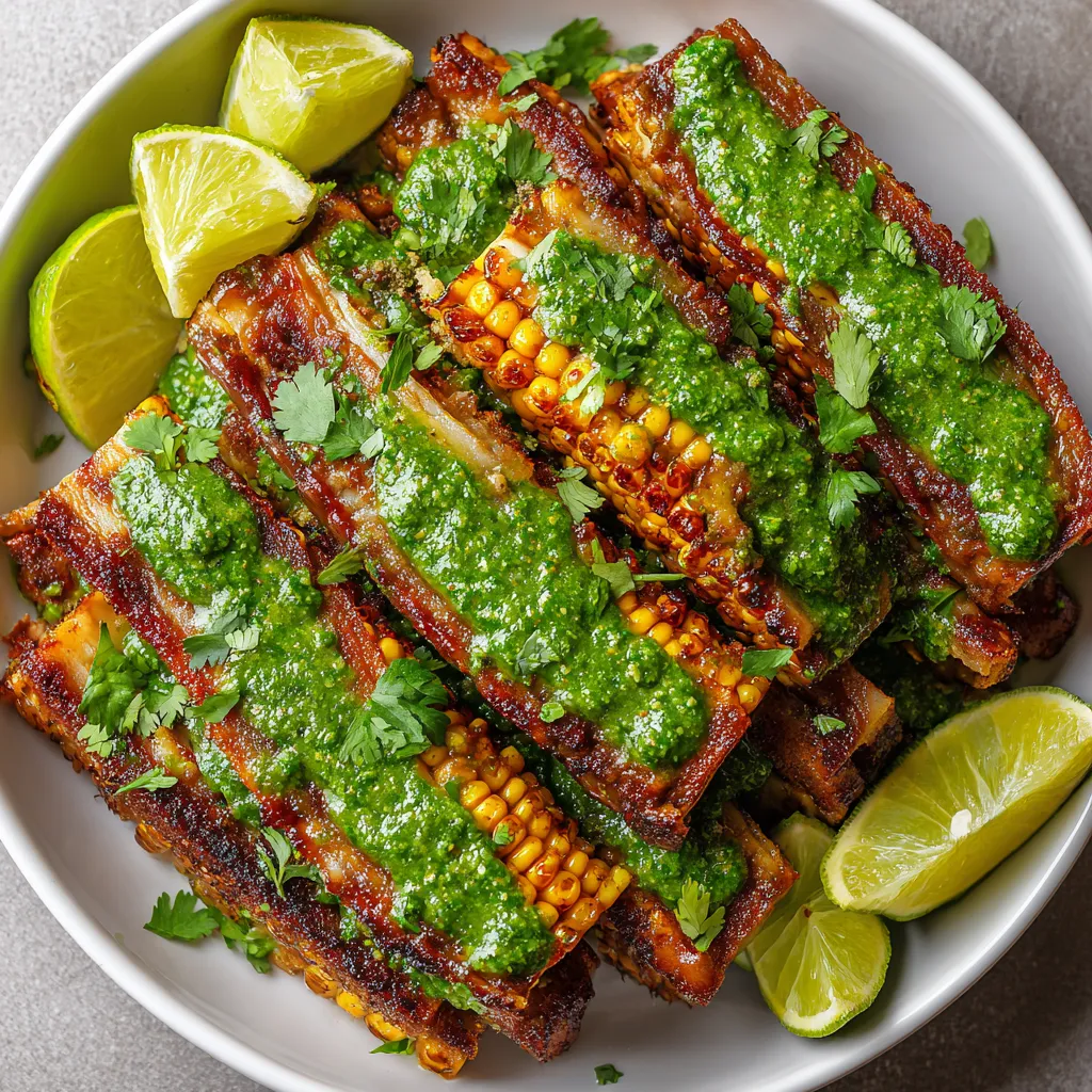 Mojo-verde corn ribs.