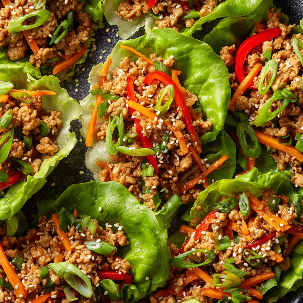 Asian chicken lettuce wraps.