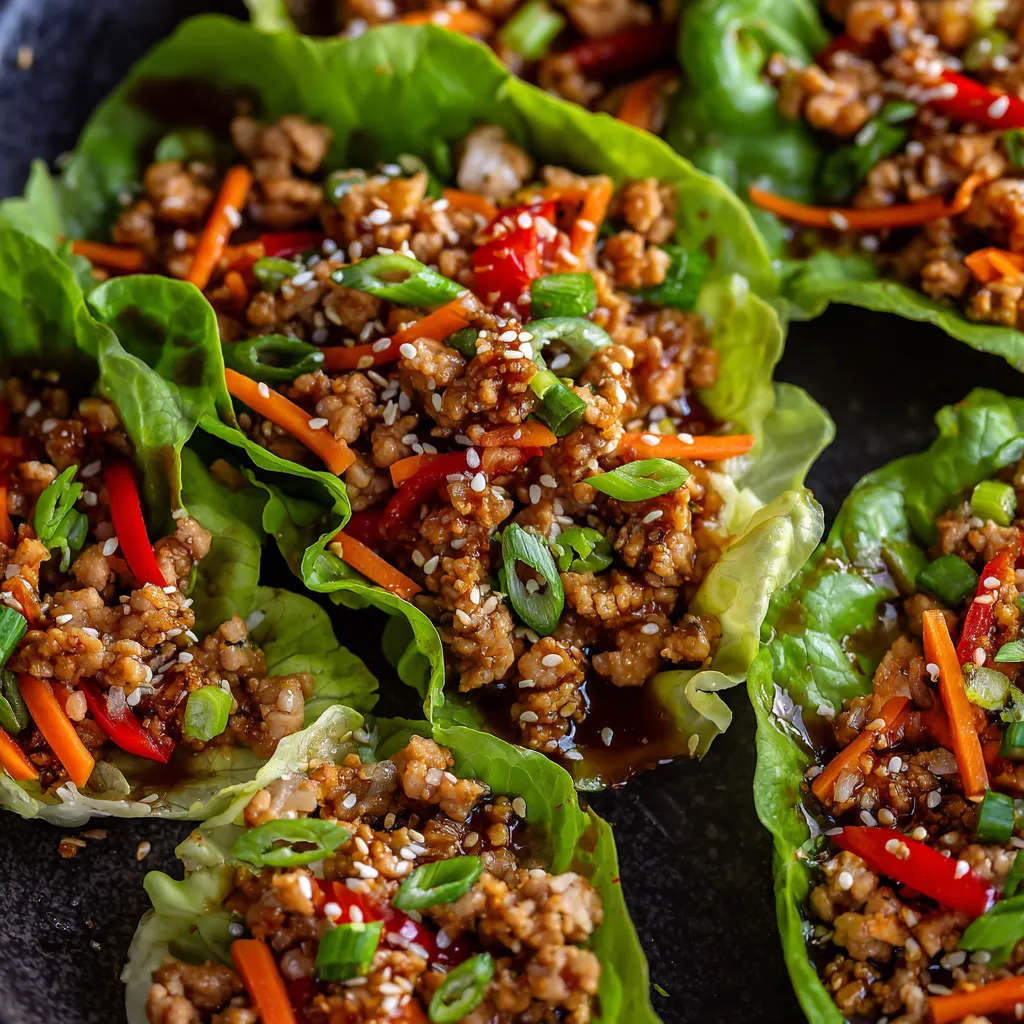 Asian Chicken Lettuce Wraps.