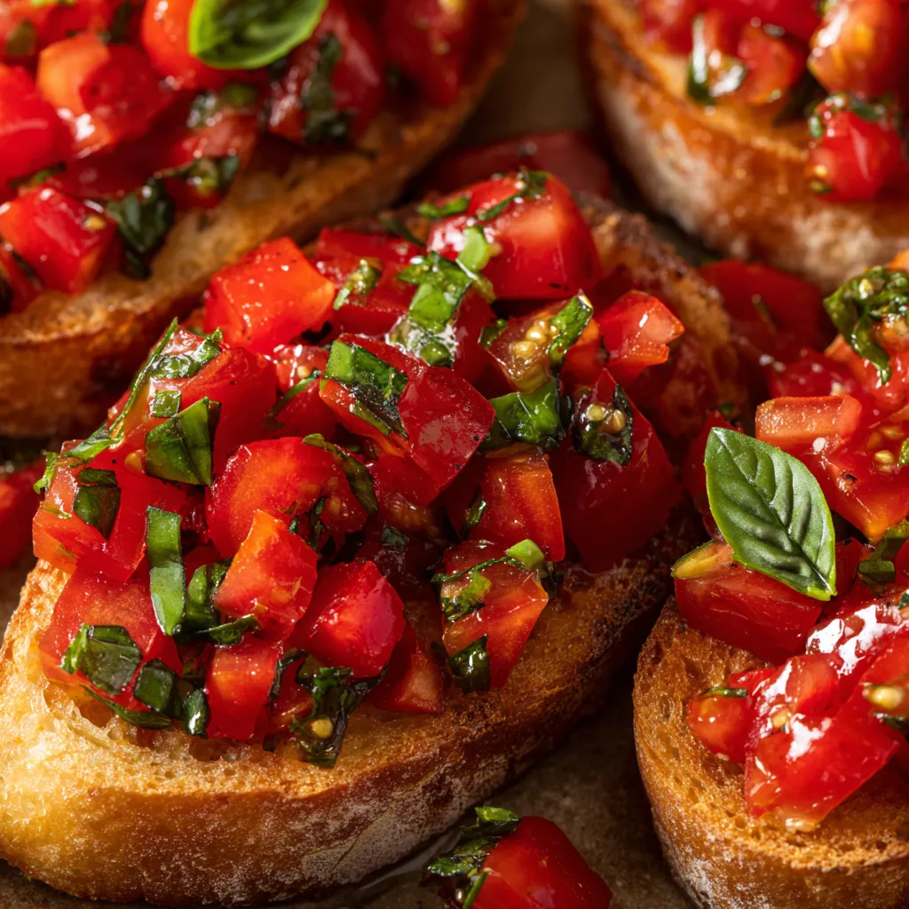 Tomato basil bruschetta.