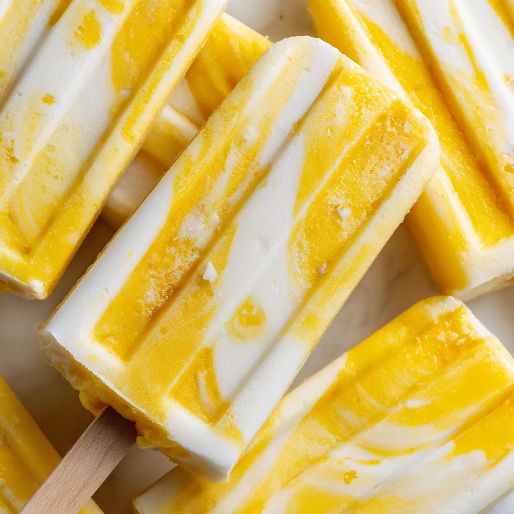Pineapple coconut popsicles.