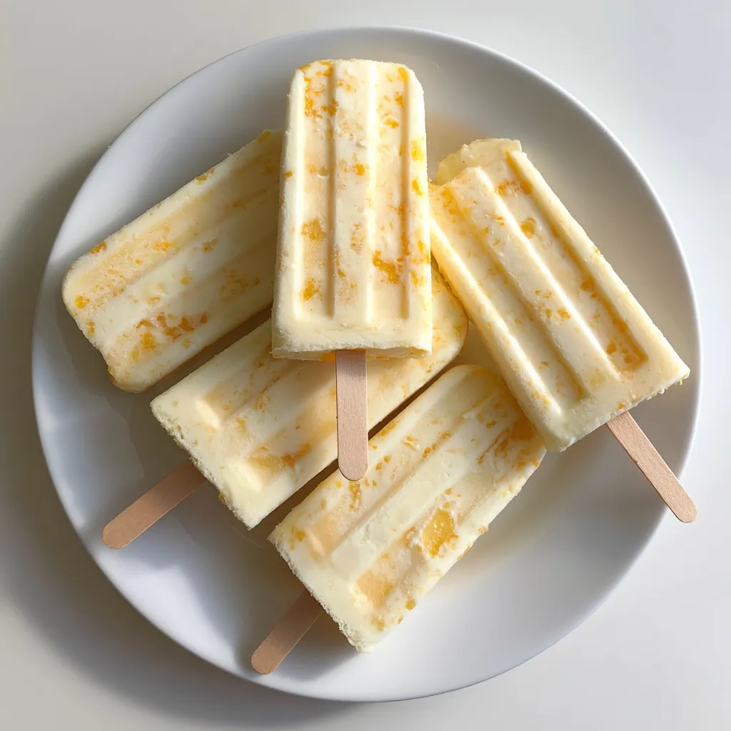 Pineapple coconut popsicles.