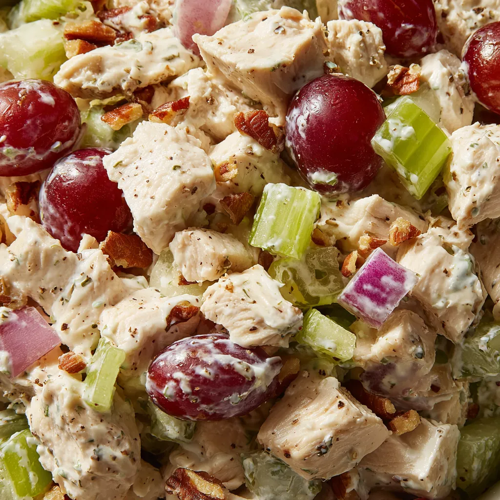 Chicken salad con uvas.