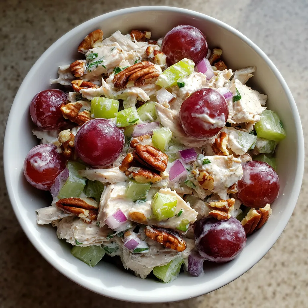 Chicken salad con uvas.