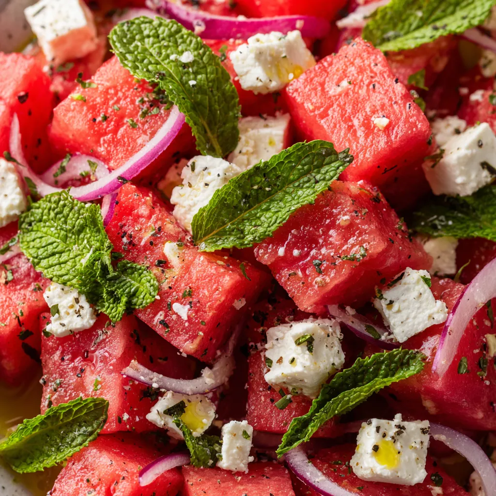 Watermelon-Feta-Mint Salad.