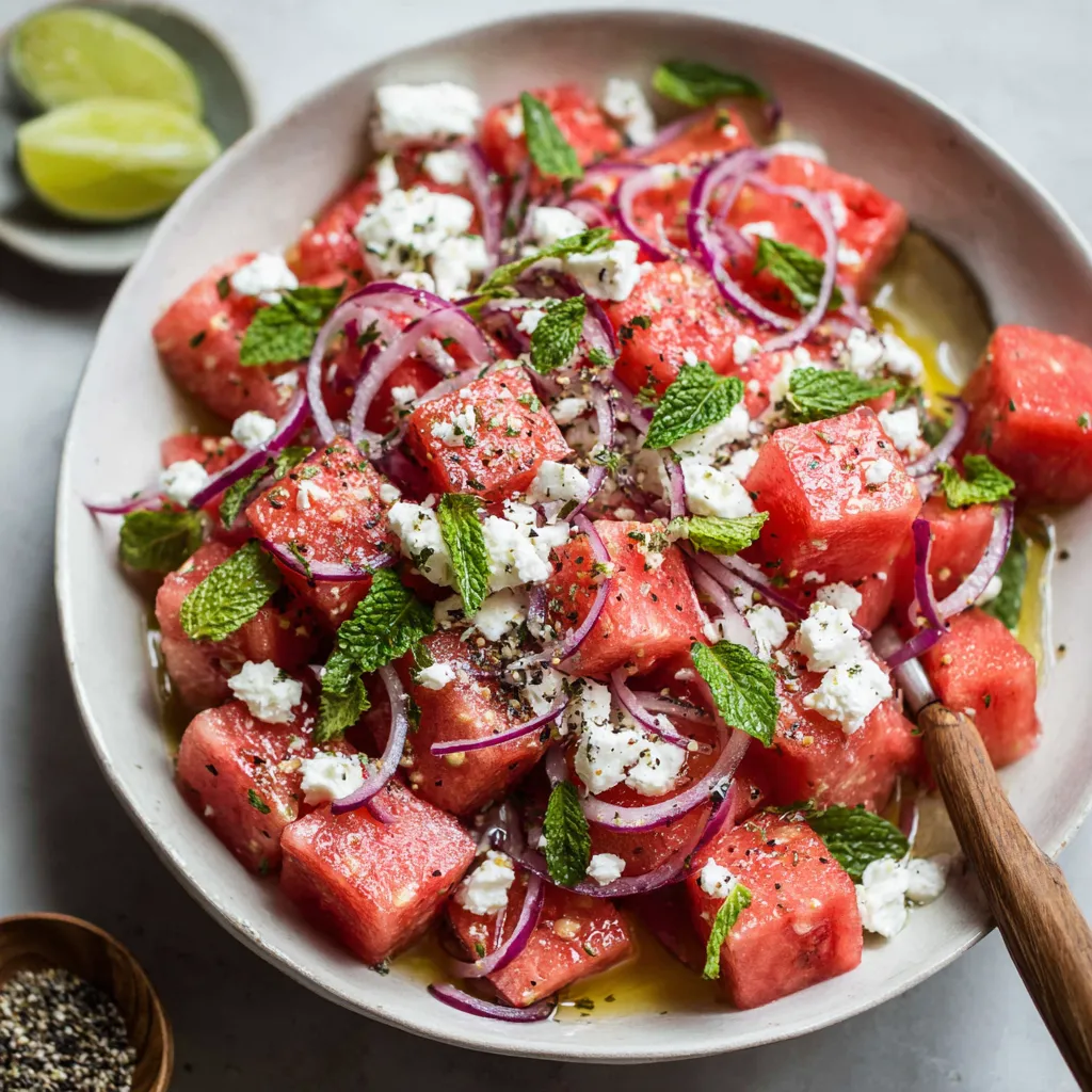 Watermelon-Feta-Mint Salad.