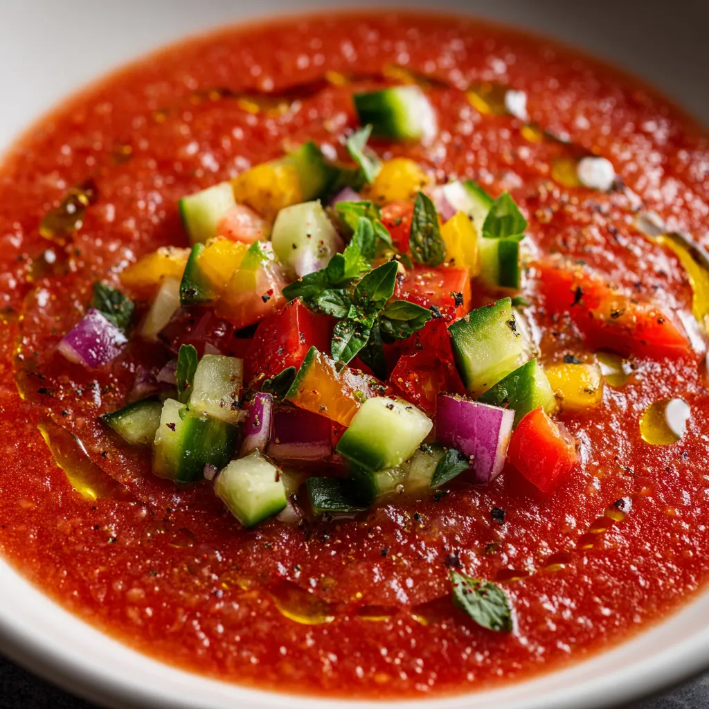 Gazpacho con verduras.
