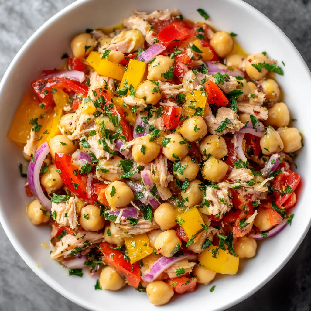 Salade espagnole con pois chiches y tomates.