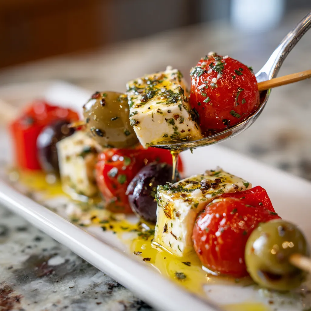 Brochetas Caprese a la Española.