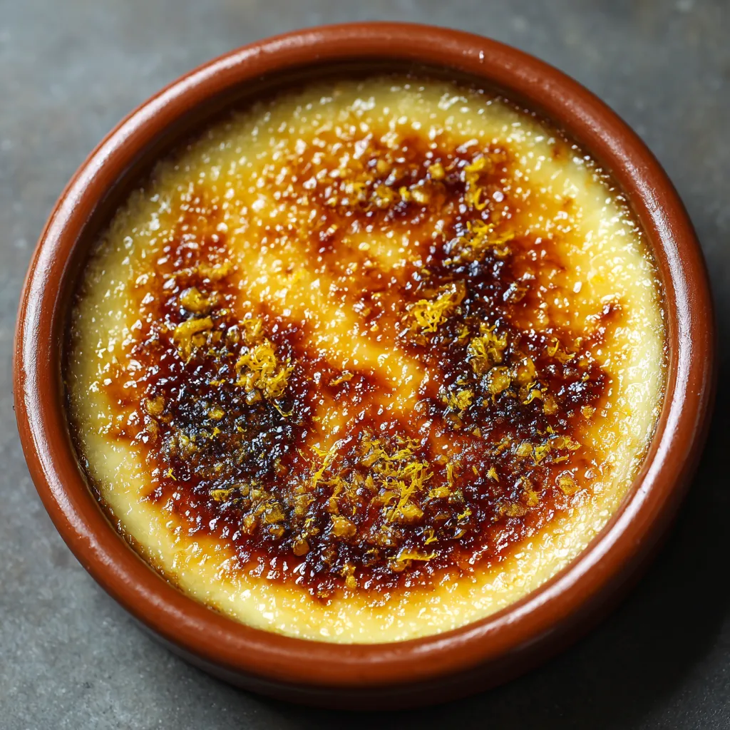Crema catalana con toque de naranja.