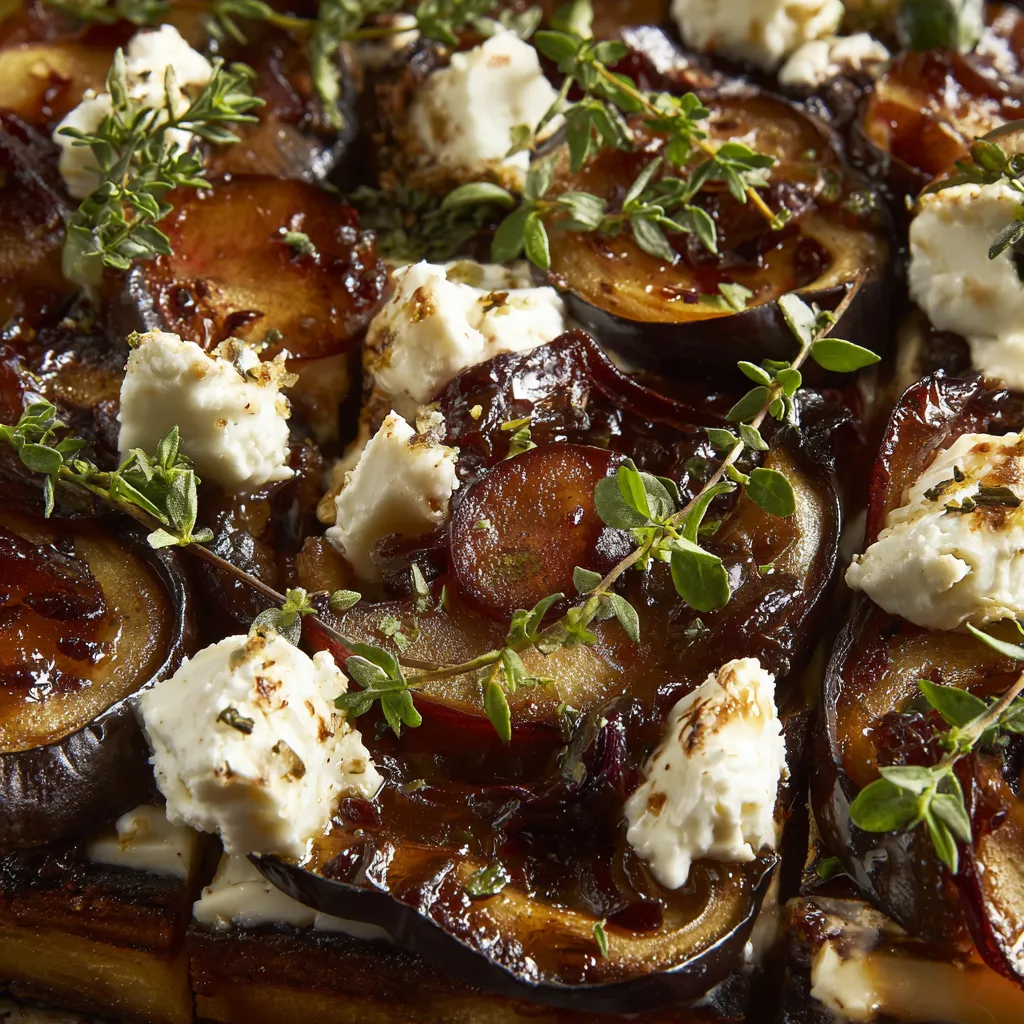 Una pizza con caramelizado de peras y queso de cabra viejo.