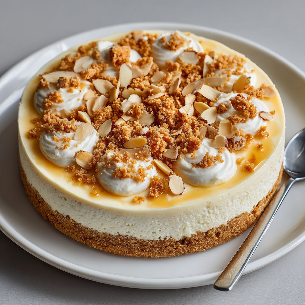 A slice of cake with white frosting and nuts.