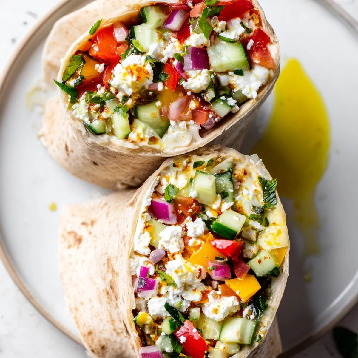 Envueltos de gazpacho mediterráneo llenos de sabor, perfectos para un almuerzo ligero.