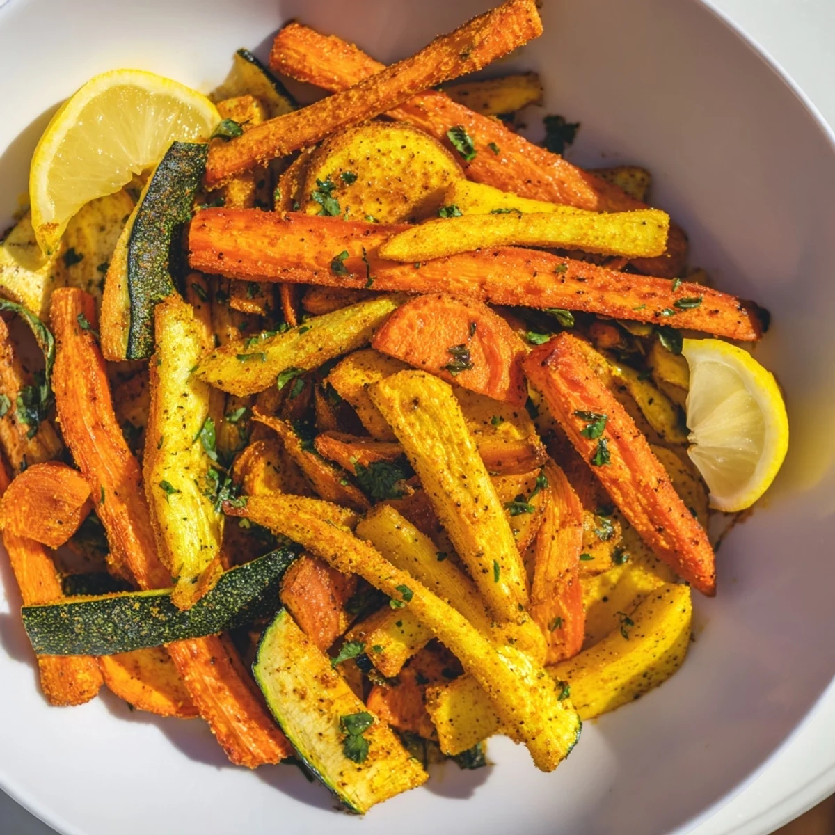 Papas vegetales azafrán cítricas