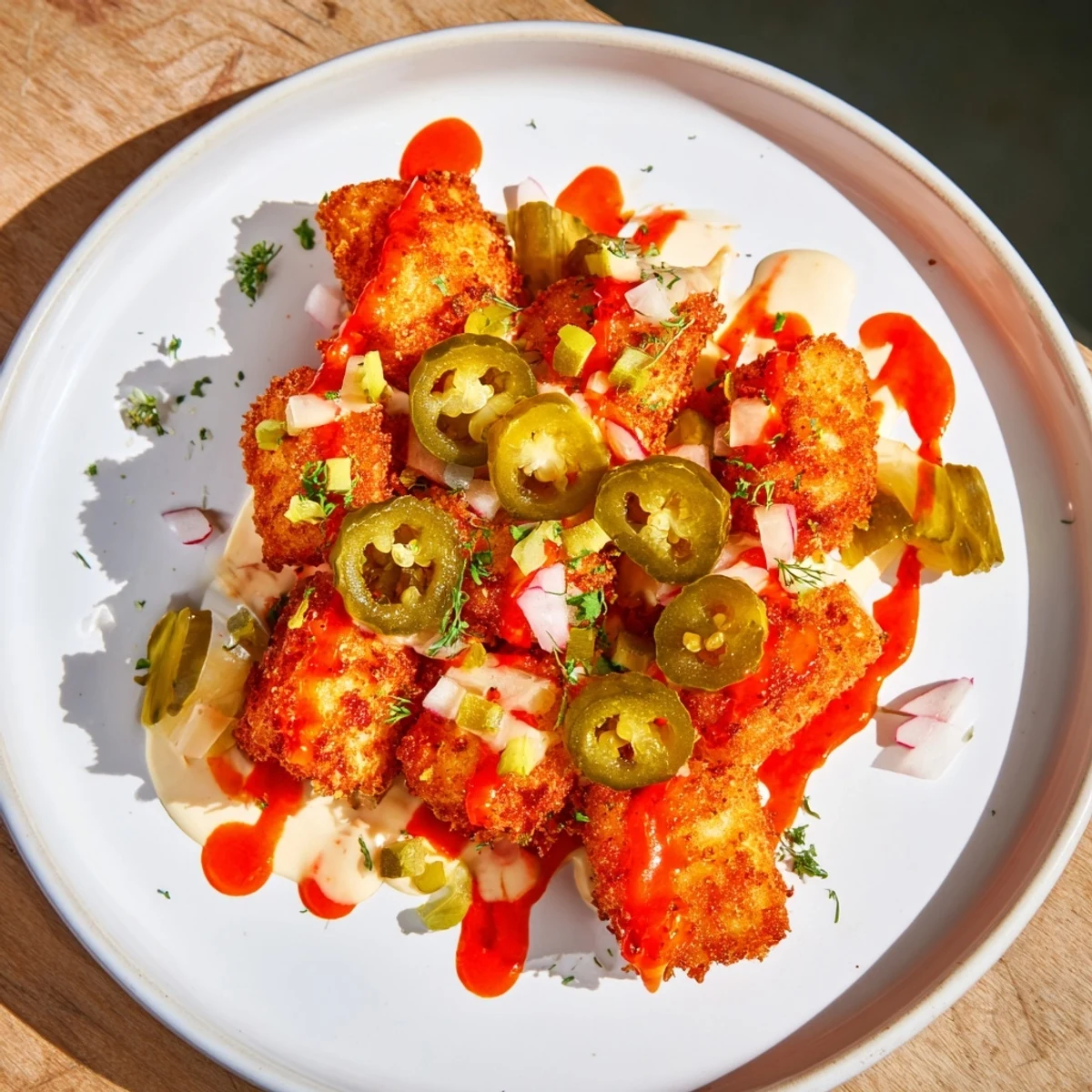 Chaotic Patatas Bravas Five Pickles