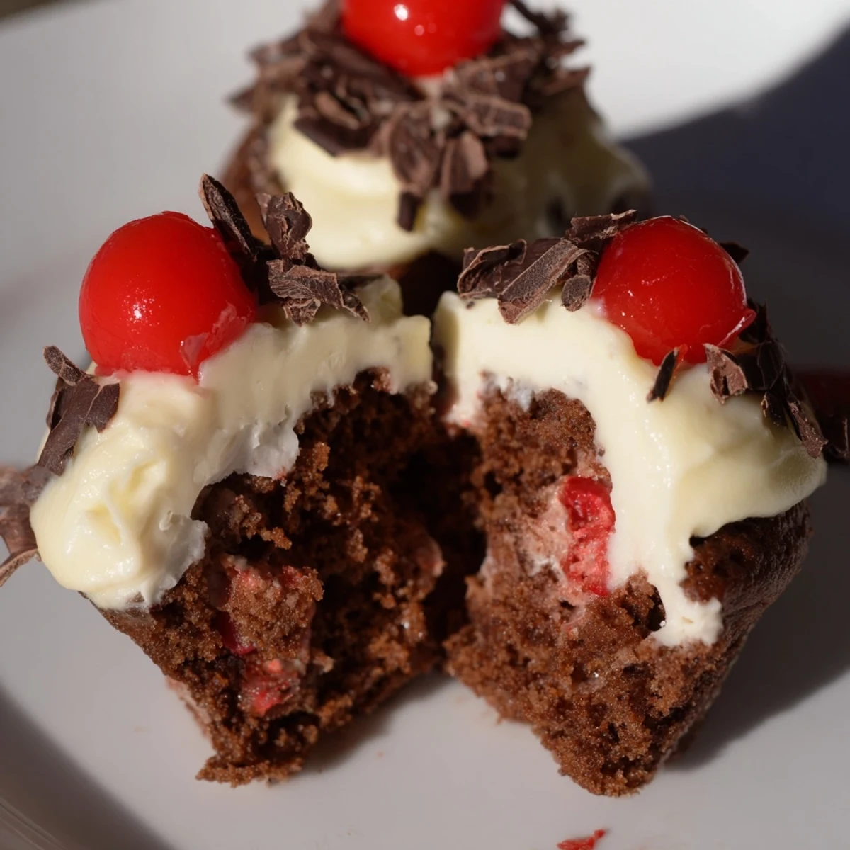 Mini cupcakes chocolate cereza