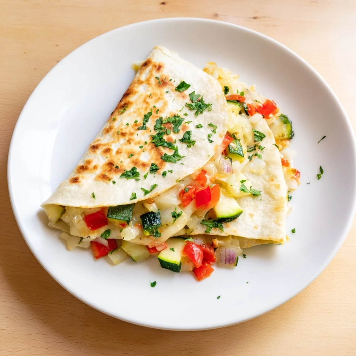 Golden quesadillas españolas, filled with melted cheese and savory vegetables, ready to serve and enjoy.