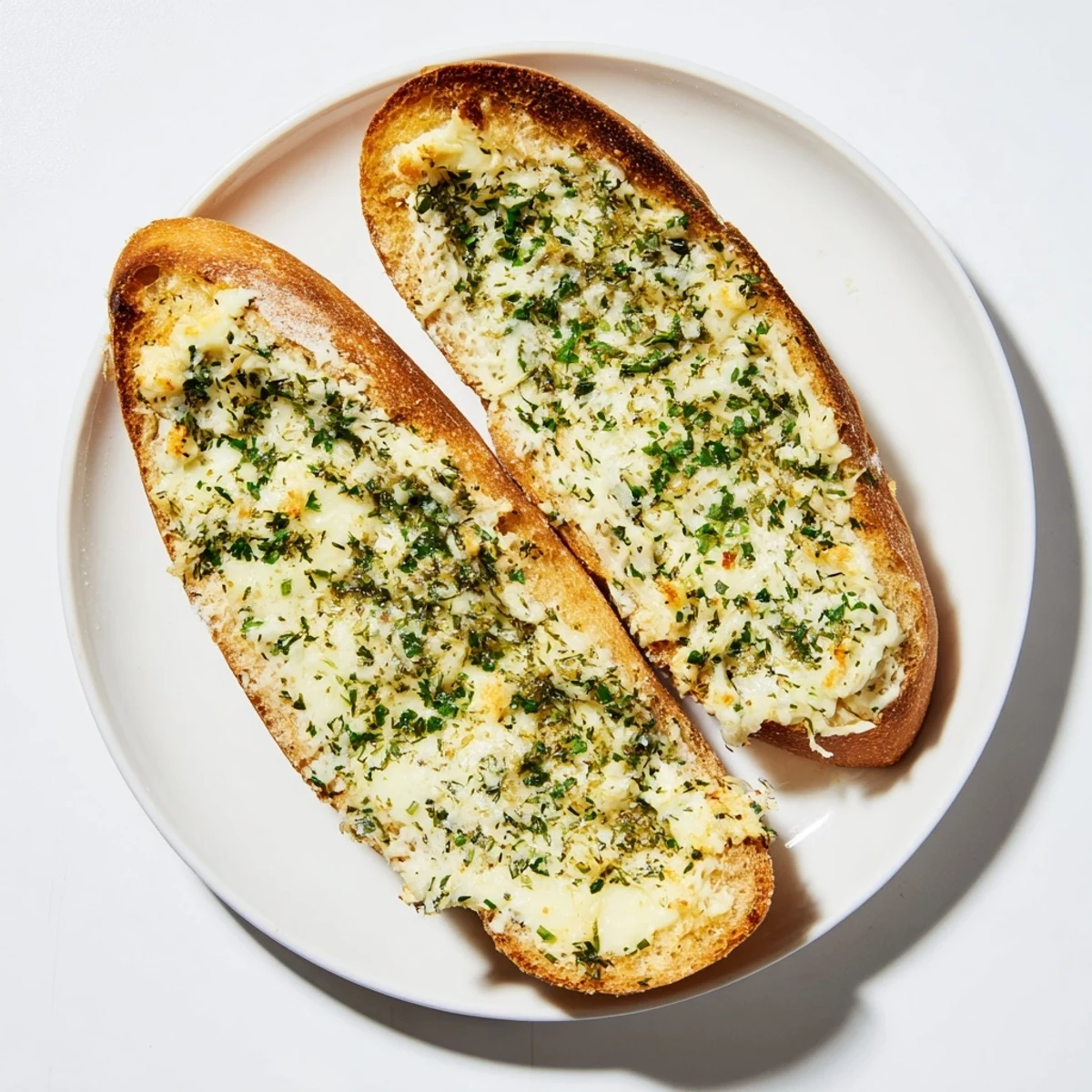 Warm, golden Quick Garlic Cheese Bread, oozing melted cheese and tempting aromatics, is ready to serve.