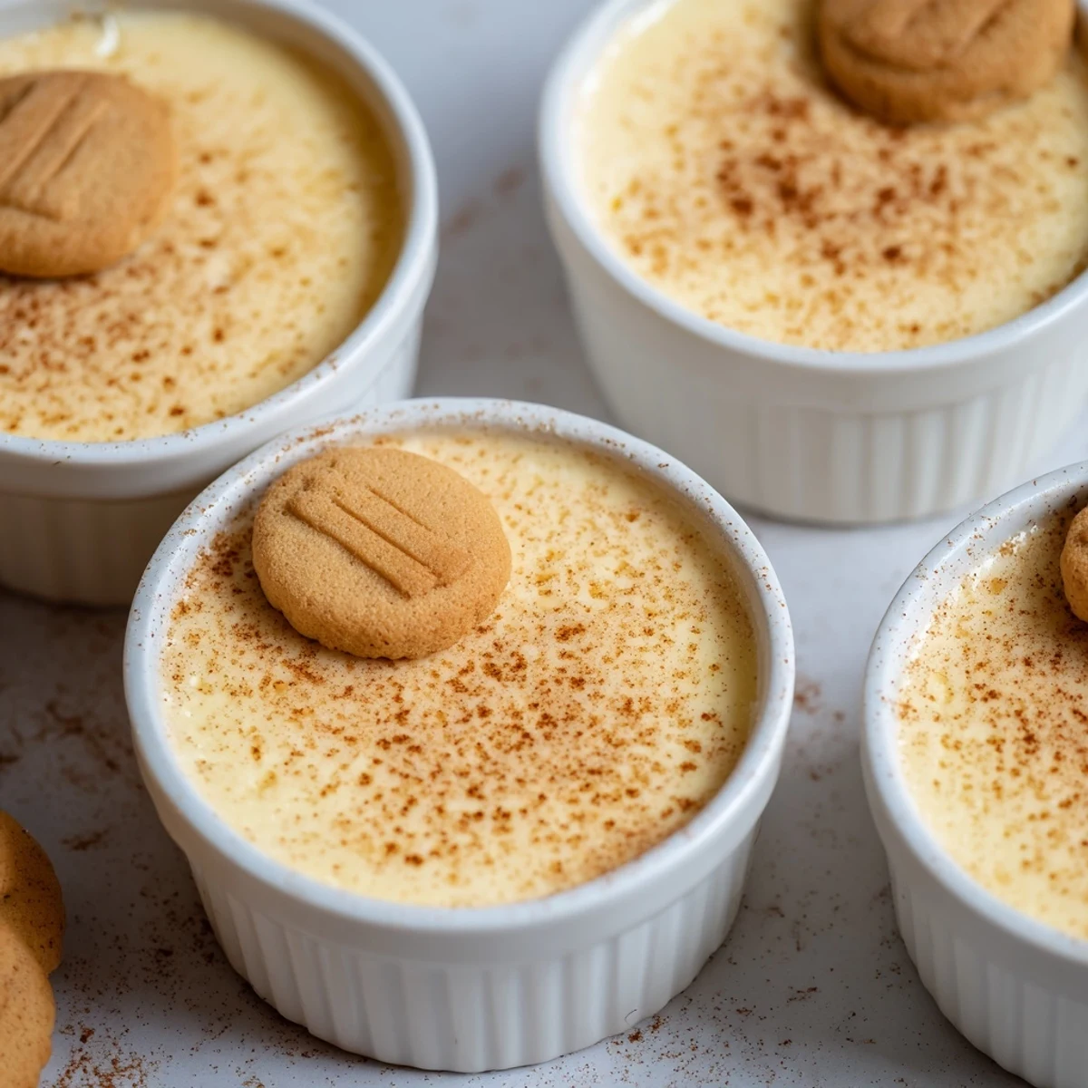 Creamy Express Spanish Custard Cups topped with cinnamon, a simple, delicious dessert.