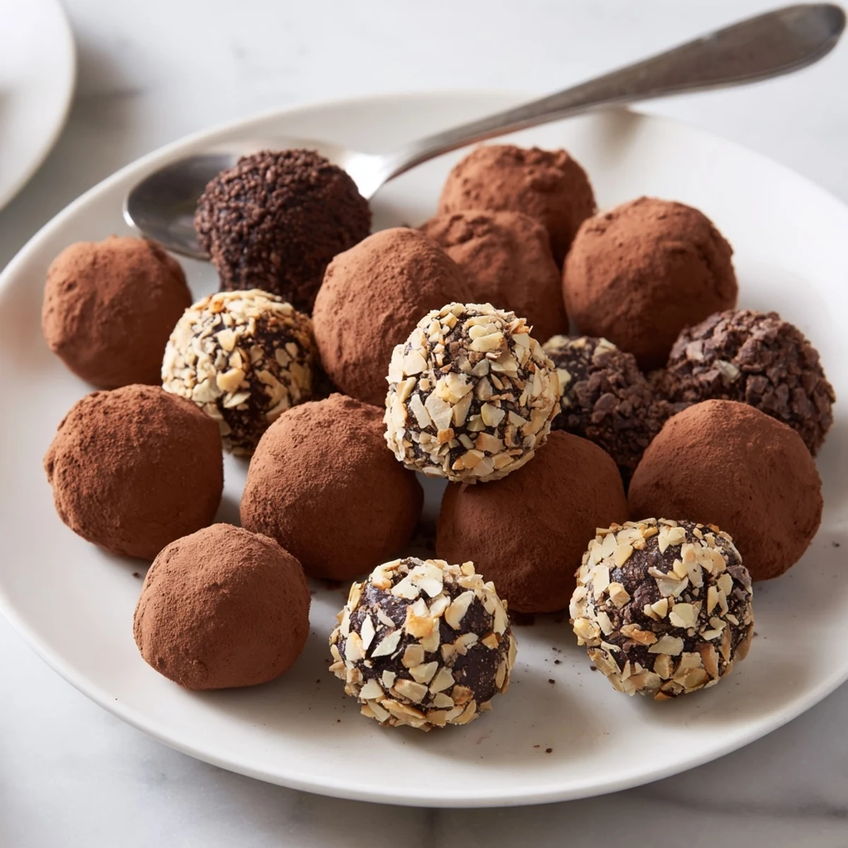 Trufas con turrón español