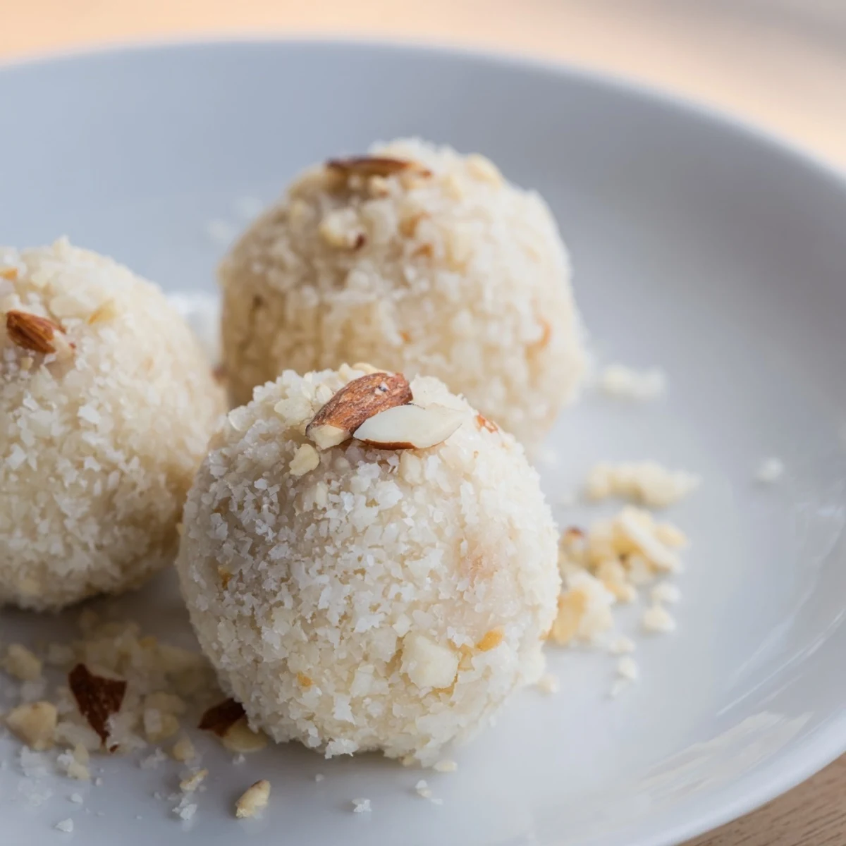 Golden discs of Quick Mazapán almond candy, sprinkled with sea salt for a delightful contrast.