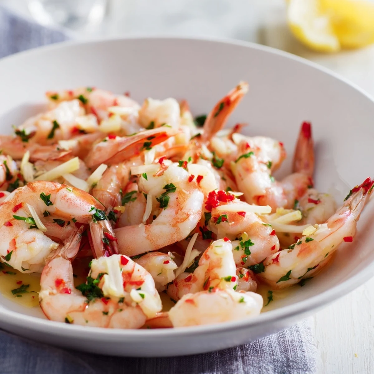 Gambas al ajillo ligeras