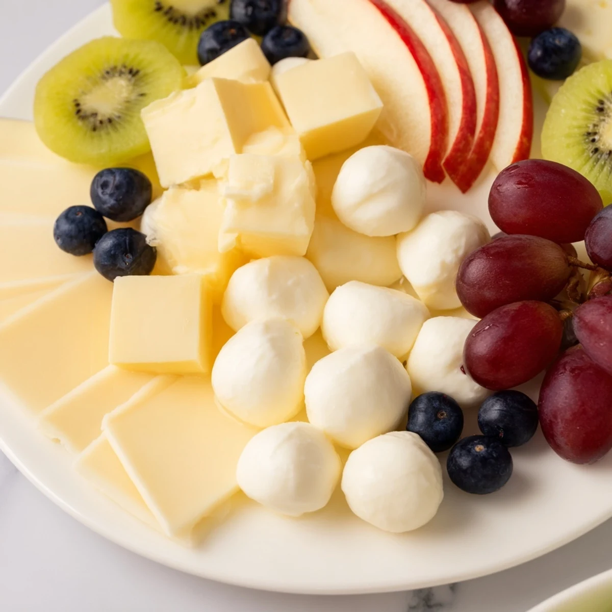 Spaceship Launch Snack Board, a colorful and fun appetizer with cheese, fruit, and dips.
