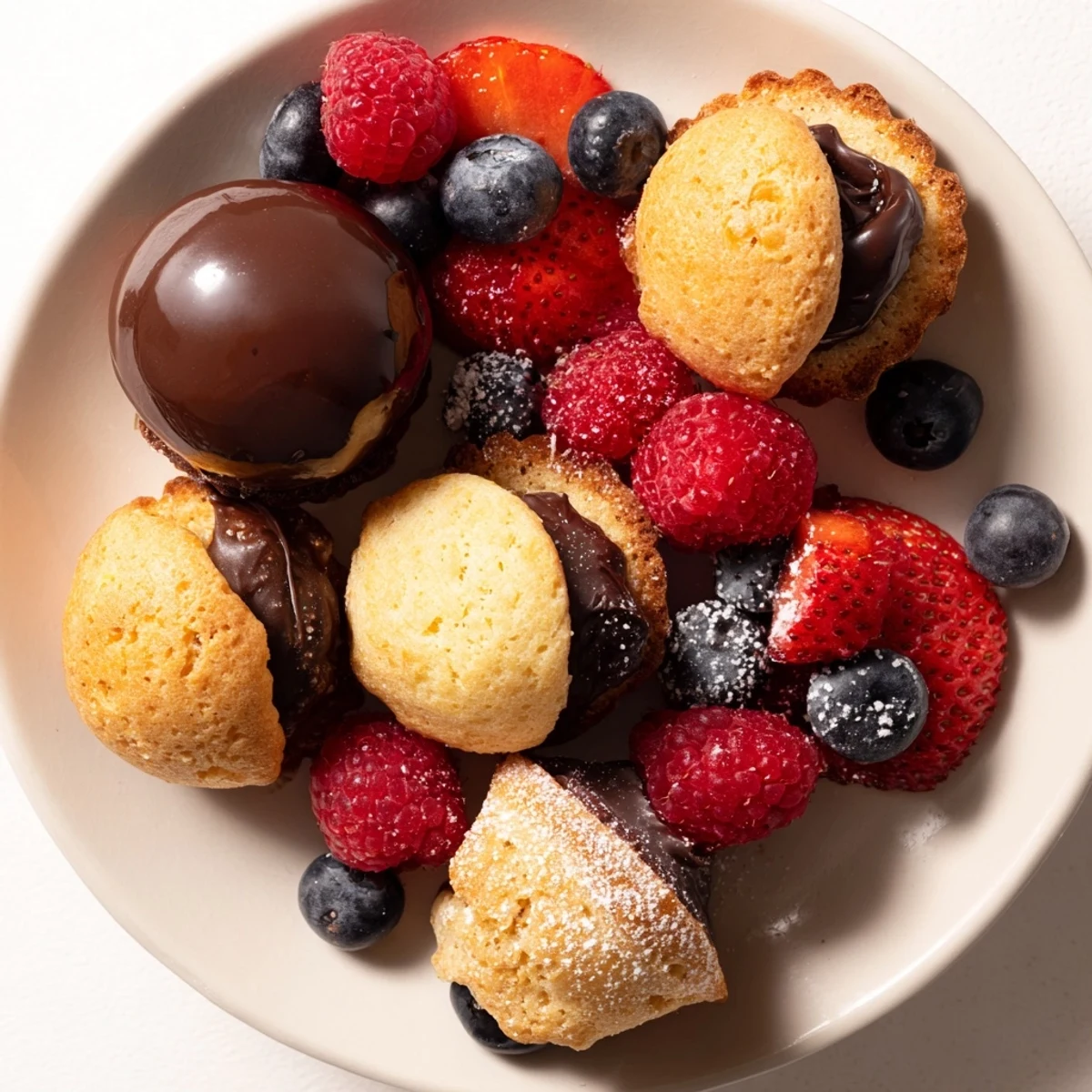 Un arreglo de Piste de Train Mignardises, con miniaturas francesas y brillantes adornos dorados.