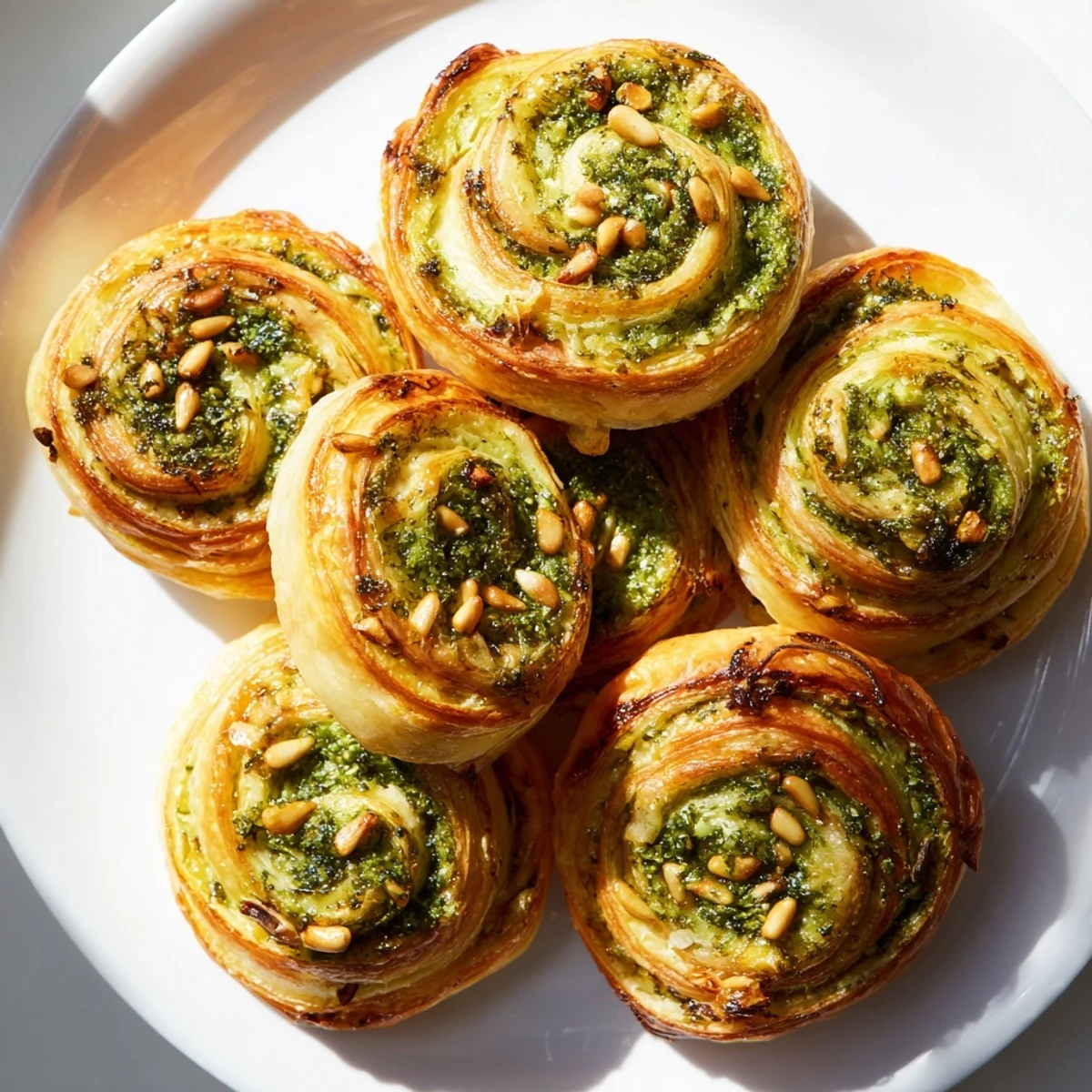 Pinwheels estrella con pesto