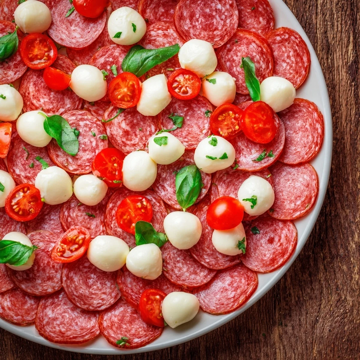 Here are the 3 ALT image texts for the Folded Salami Wreath recipe: